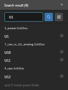 Example search conducted from the SCH data view.